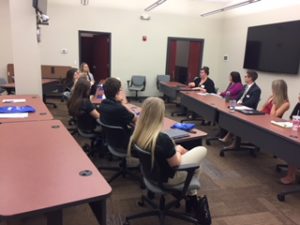 students listen at Lawley job shadow day